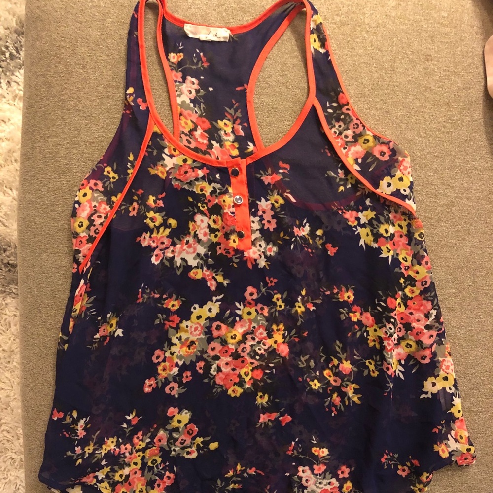 Lush floral tank top